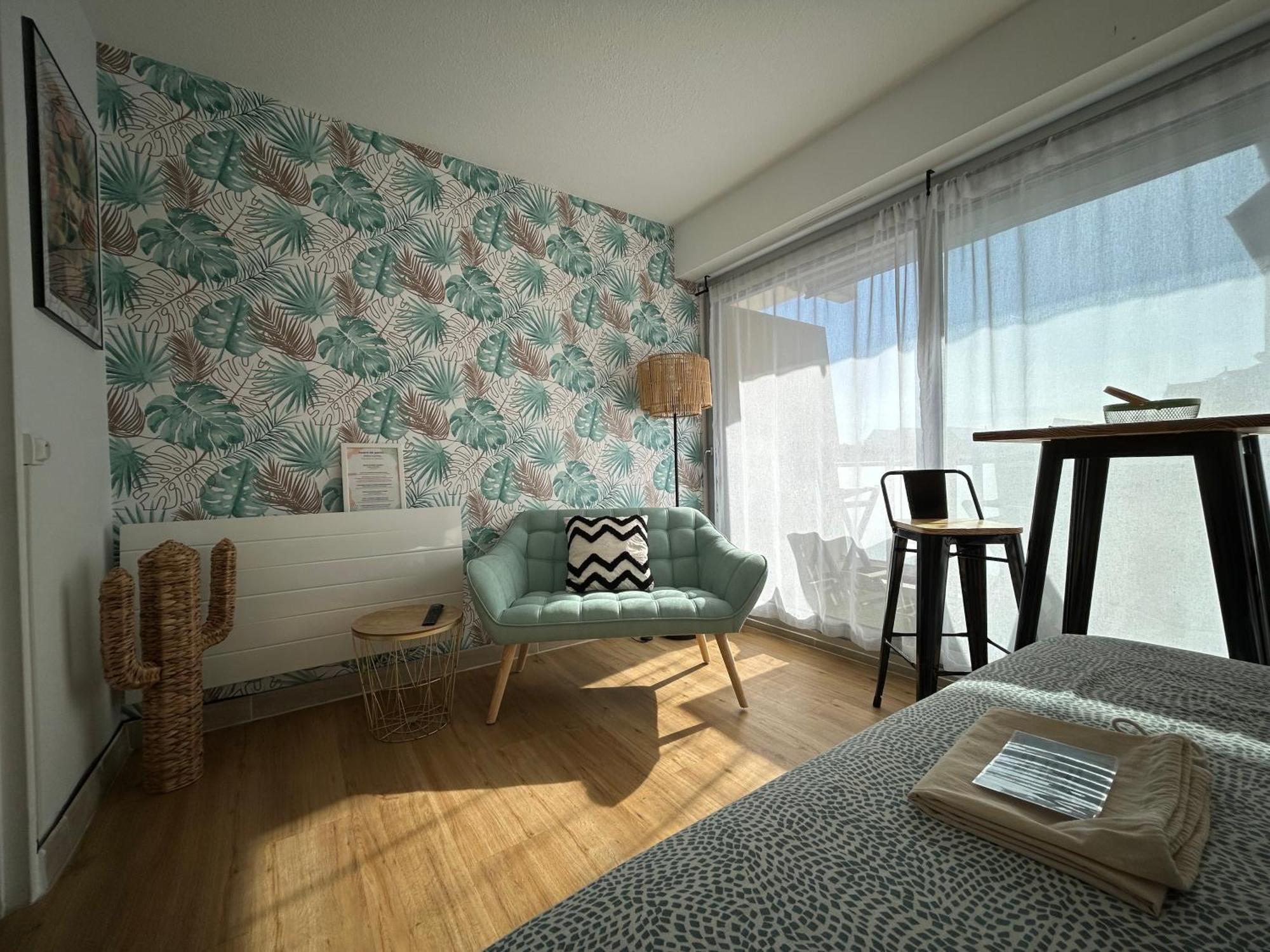 Cosy Studio Avec Vue Sur L'Ocean Лаканау Екстериор снимка
